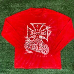 Vintage Y2K Choppers Biker Shirt Cross Punk Motorcycle Tee
